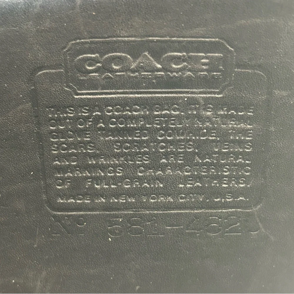 Coach Vintage Slim Turnlock Crossbody Black Leather Convertible Clutch‎